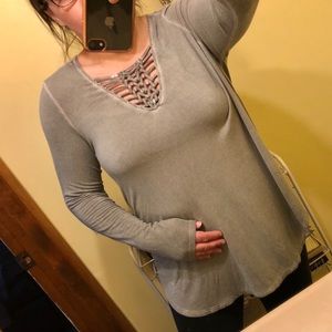 American Eagle sage soft & sexy xl cage top